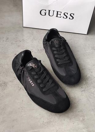 Черные кроссовки юалетки бренд guess размер us 9.5