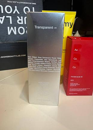 Нежный гель для умывания очиститель для лица transparent-lab rose calming cleanser ph 5.5