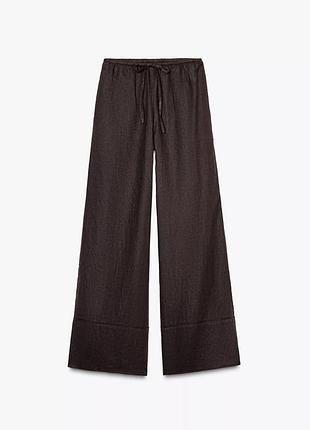 Штани палаццо zara з льону
