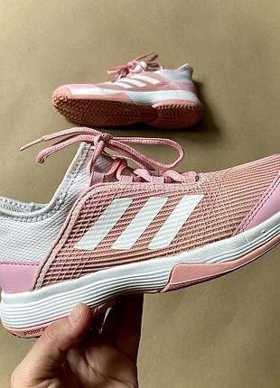 Кросівки тенісні для дівчинки adidas adizero club junior 36 розмір | устілка 22 см | рожеві climacool