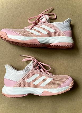 Кросівки тенісні для дівчинки adidas adizero club junior 36 розмір | устілка 22 см | рожеві climacool