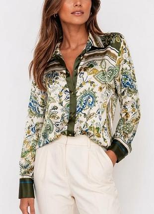 Сорочка zara, сатинова сорочка zara, атласна сорочка zara