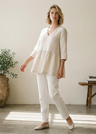 Лляна блуза туніка farhi by nicole farhi