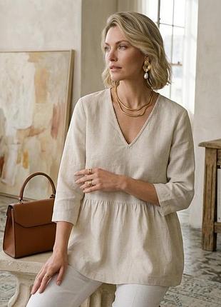 Лляна блуза туніка farhi by nicole farhi