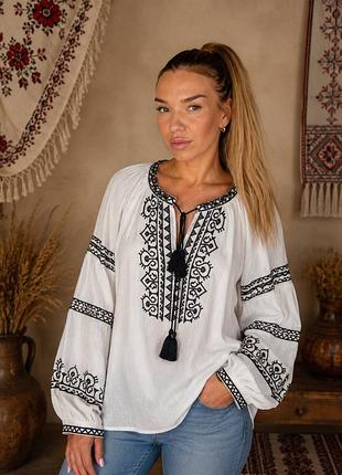 Рубашка вышиванка белая