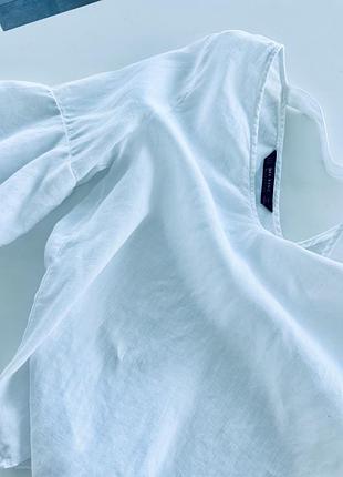 Лляна сорочка лляна блузка zara жіночий одяг льон блуза льон кофта льон