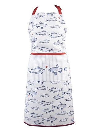 Фартух clayre & eef blue white fishes, 70*85 см, nd-ssf41 nai