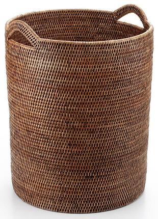 Корзина для белья с ручками плетеная изо ротанга, 40*50/55 см, nd-71017-brown nai