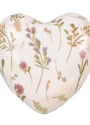 Керамическая фигурка сердце colored flowers, 11*11*4 см, nd-6ce1917 nai