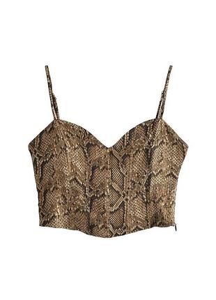 Топ зміїний принт zara