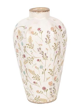 Декоративна керамічна ваза в вінтажному стилі colored flowers, 17*30 см, nd-6ce1937s nai