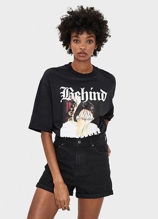 Жіночі джинсові чорні шорти bershka