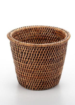 Кашпо декоративное плетеное из ротанга, 18*15 см, nd-71031-brown nai