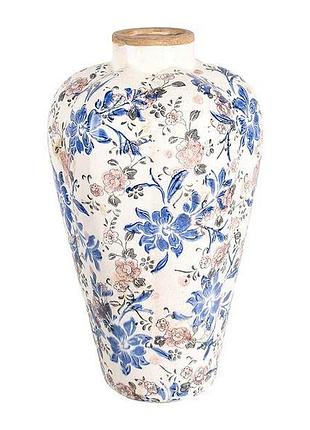 Декоративная керамическая ваза в винтажном стиле blue flowers, 21*35 см, nd-6ce1935l nai