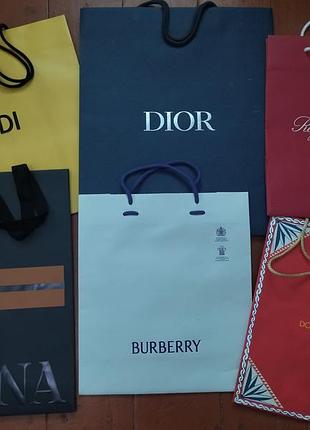 Оригинальные брендовые пакеты dior, dolce gabbana, fendi