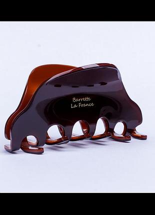Крабик заколка шоколадного цвета barrette, длина 9 см