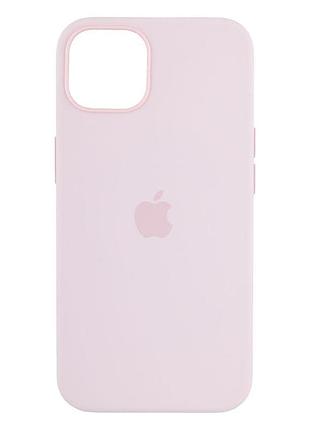 Чехол усиленной защиты magsafe silicone для apple iphone 13 chalk pink