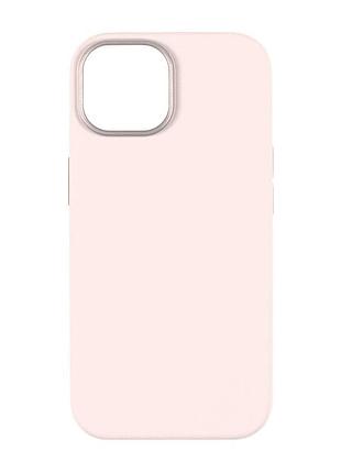 Чехол усиленной защиты silicone magsafe apple iphone 15 light pink