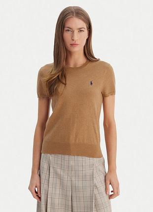 Бавовняний джемпер з короткими рукавами polo ralph lauren