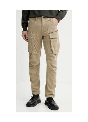 Чоловічі карго штани g-star raw 31/34 бежеві бавовняні прямі casual м-l