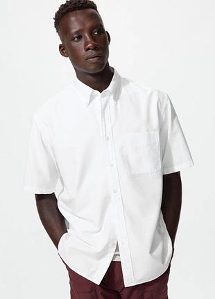Хлопковая рубашка h&m