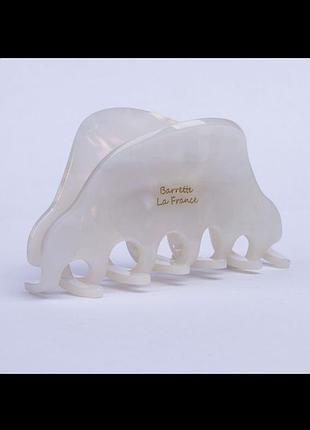 Белый крабик заколка для волос barrette, длина 9 см