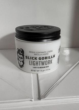 Глина средней фиксации для укладки волос slick gorilla lightwork 70 g