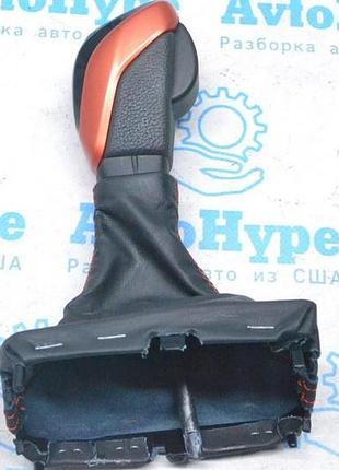 Накладка шифтера кпп с ручкой subaru forester 19- sk красная sport (02)