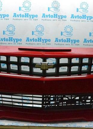 Бампер передний в сборе chevrolet camaro 10-15 6.2 ss (01) красный цвет без птф