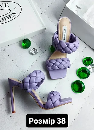Steve madden оригінал світло-бузкові босоніжки на високій шпильці