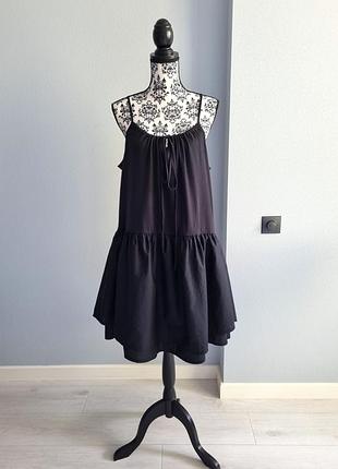 Летнее платье на бретельках xl zara