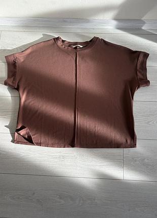 Віскозна коричнева футболка оверсайз tu (розмір xl / uk 16)