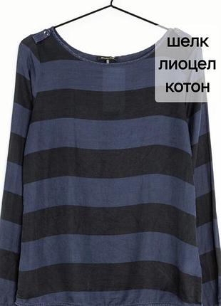 Блузка, лонгслів, джемпер massimo dutti (з шовком, бавовною та ліоцелом), хс, с