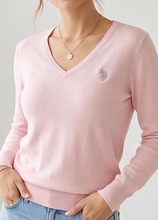 Джемпер женский розовый us polo assn размер xl