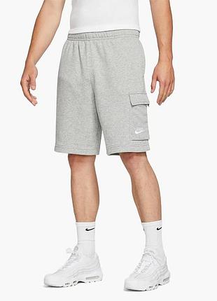 Шорти чоловічі nike sportswear club men's french terry cargo shorts (dd7014-063)