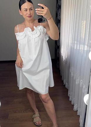 Красивое коттоновое мини платье