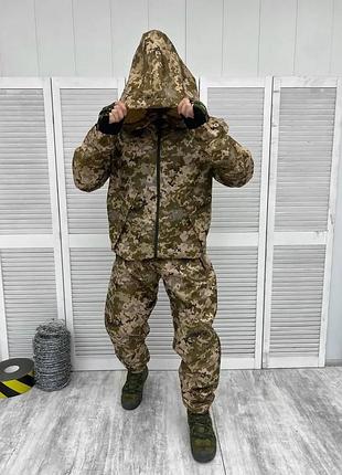 Костюм-дощівник пікселів костюм водонепроникний (дощовик) тактичний піксель із чохлом m