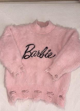 Светр barbie рожевий на дівчинку 6-7 років