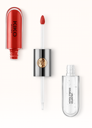 Стійка рідка помада kiko milano unlimited double touch - 107 cherry red (000101-01)