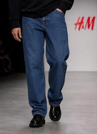Джинси чоловічі h&m сині l/xl (бавовна/денім)