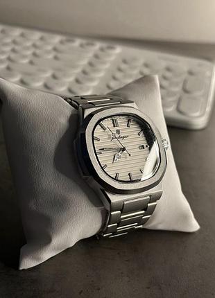 Новый мужские часы poedagar nautilus серебристый