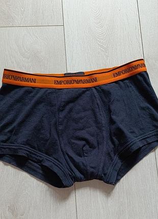 Чорні труси чоловічі базові боксерки котонові emporio armani m м 10 38 46