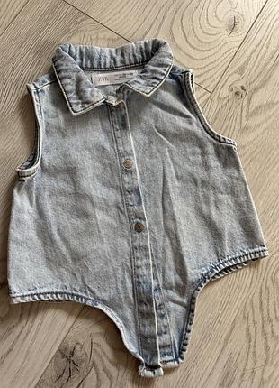 Джинсова сорочка zara
