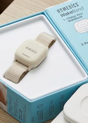 Умный беспроводной вибробудильник-браслет homedics wakeband крем