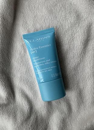 Clarins hydra-essentiel [ha²] silky cream 15 мл — зволожувальний крем для обличчя, новий