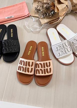 Шльопанці miu miu 12-14 робочих днів