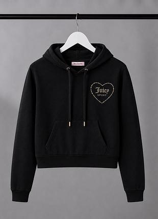 Жіноче вкорочене худі juicy couture оригінал бавовна м’яке стильне базове кроп худі світшот розмір s / ua 42–44 чудовий стан
