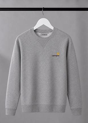 Чоловічий щільний вінтажний світшот carhartt оригінал бавовняний теплий базовий casual oversize розмір s–m (ua 44–48) чудовий стан