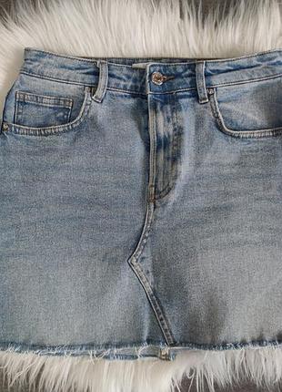 Актуальная модная молодежная джинсовая юбка sinsay denim, denim &amp; co, topshop bershka