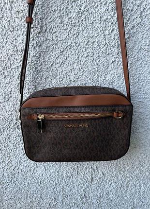 Сумочка michael kors jet set large logo crossbody